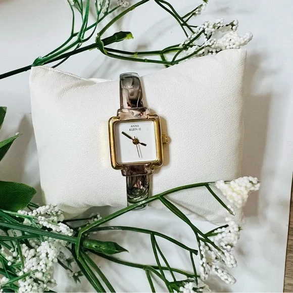 Anne Klein Silver & Gold Square Watch s-l400.jpg main image 3